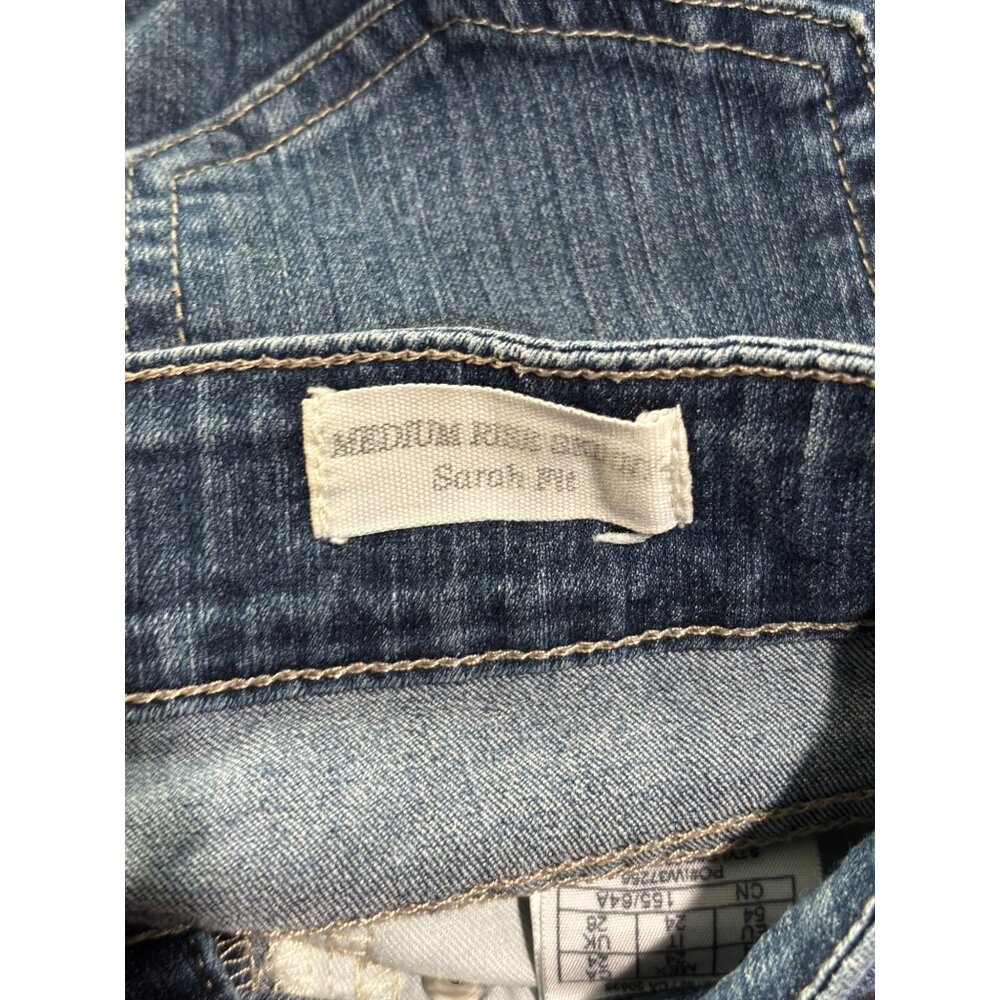 Guess Womens Medium Rise Straight Leg Jeans Size 24 Blue Denim - Picture 4 of 13